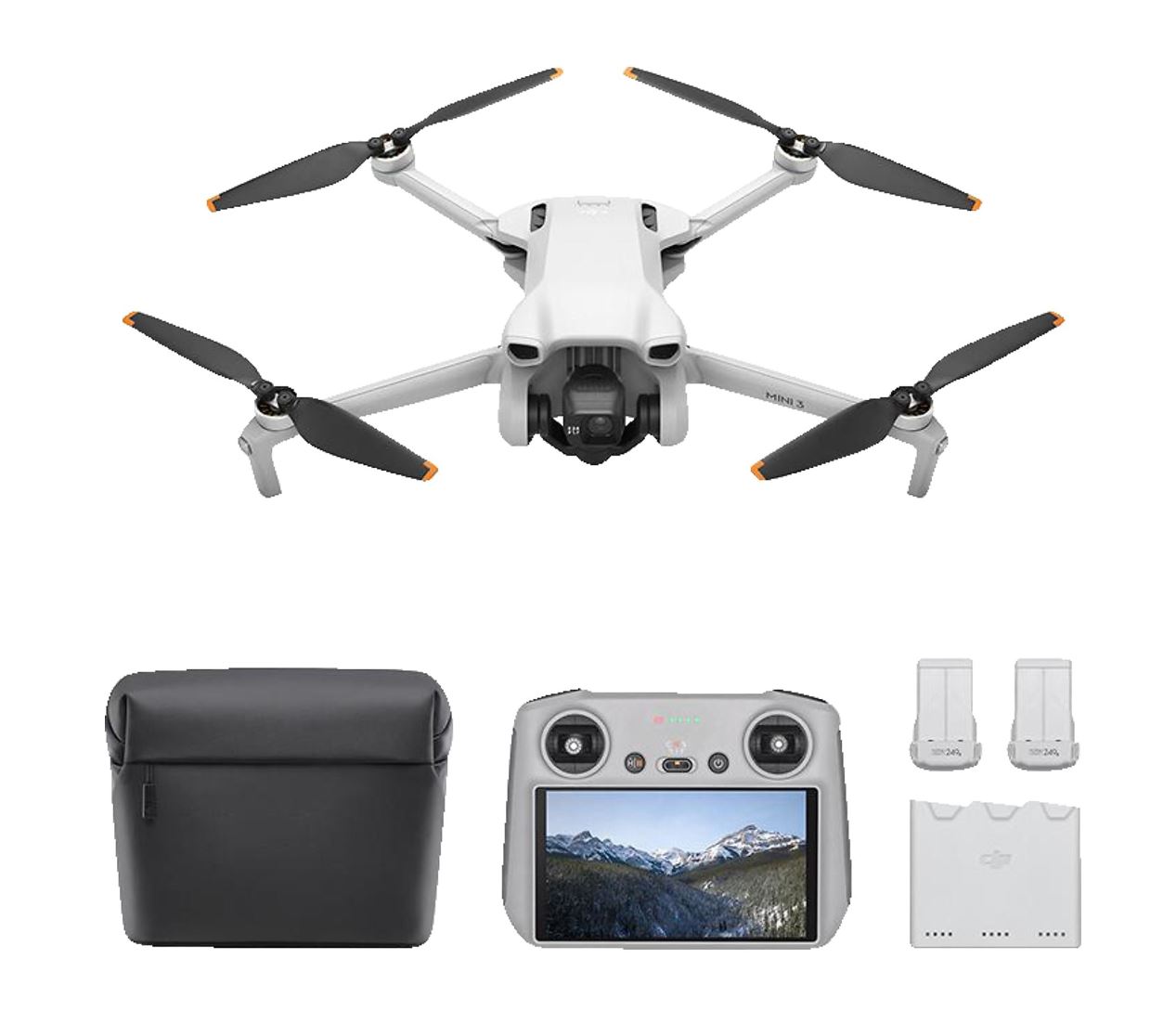DJI Mini 3 Fly More Combo Quadrocopter mit RC-Fernsteuerung 12 MP 4K UHD