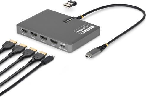 StarTech.com USB-C to Quad HDMI Adapter - Adapter - Digital/Daten (QUAD-USB-HDMI-ADAPT)