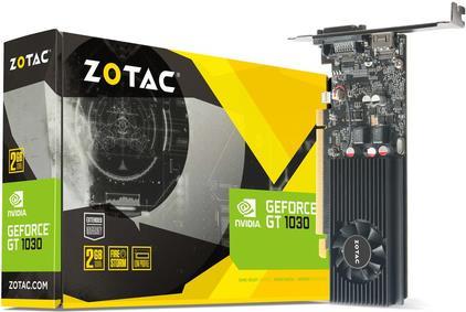 ZOTAC GeForce GT 1030 - Grafikkarten - GF GT 1030 - 2GB GDDR5 - PCIe 3.0 - DVI, HDMI (ZT-P10300A-10L)