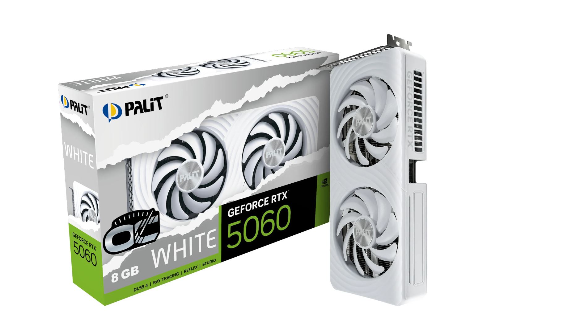 Palit Grafikkarte RTX5060 WHITE OC 8 GB GDDR7 (NE75060U19P1-GB2063M)