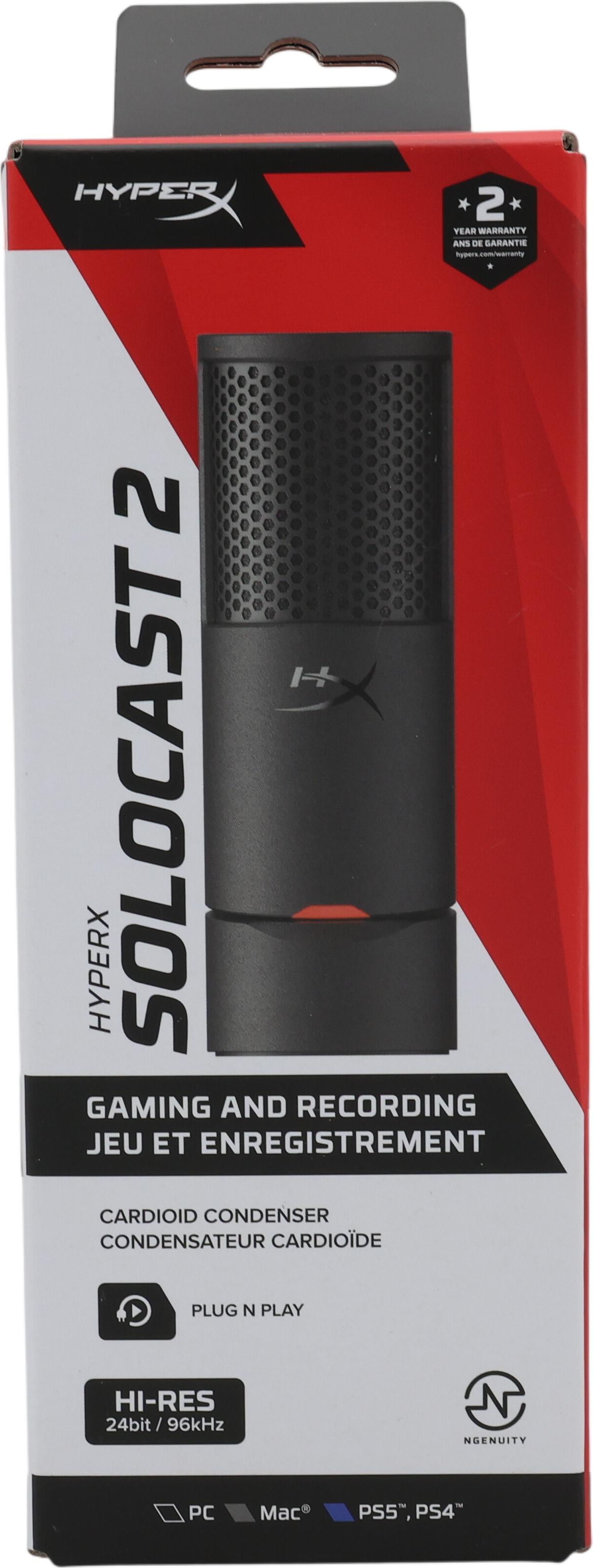 HyperX SoloCast 2 USB-Mikrofon Gaming & Streaming Mikrofon, black (AR0A0AA)
