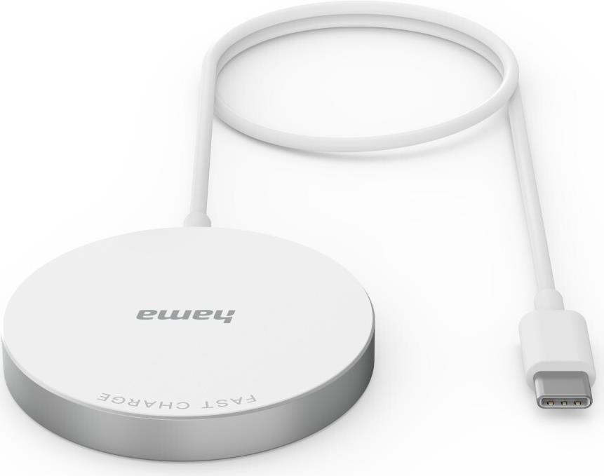 Hama MagCharge FC15 Handy - Smartphone Weiß USB Kabelloses Aufladen Schnellladung Drinnen (00201672)