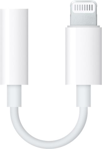 Apple Lightning to 3,5 mm Headphone Jack Adapter - Audioadapter für iPad/iPhone/iPod - Mini-Stecker (W) bis Lightning (M) (MMX62ZM/A)