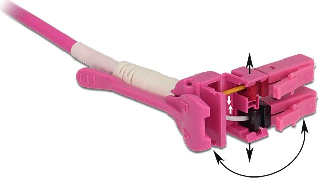 DeLOCK - Netzwerkkabel - LC Multi-Mode (M) bis LC Multi-Mode (M) - 10,0m - Glasfaser - 50/125 Mikrometer - OM4 - halogenfrei, Uniboot - violett (85136)