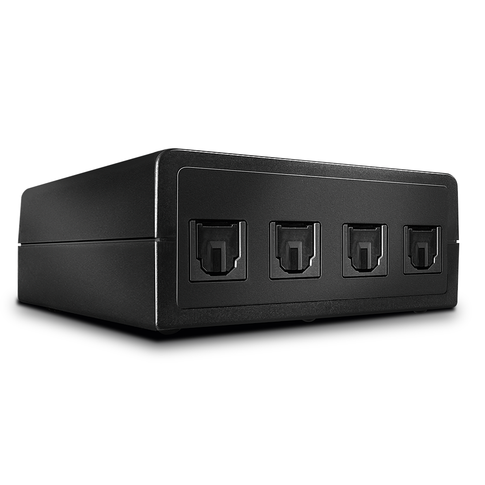 Lindy 4 Port Automatic Optical Audio Switch - Audio-Switch - 4 x TOSLINK - Desktop (70437)