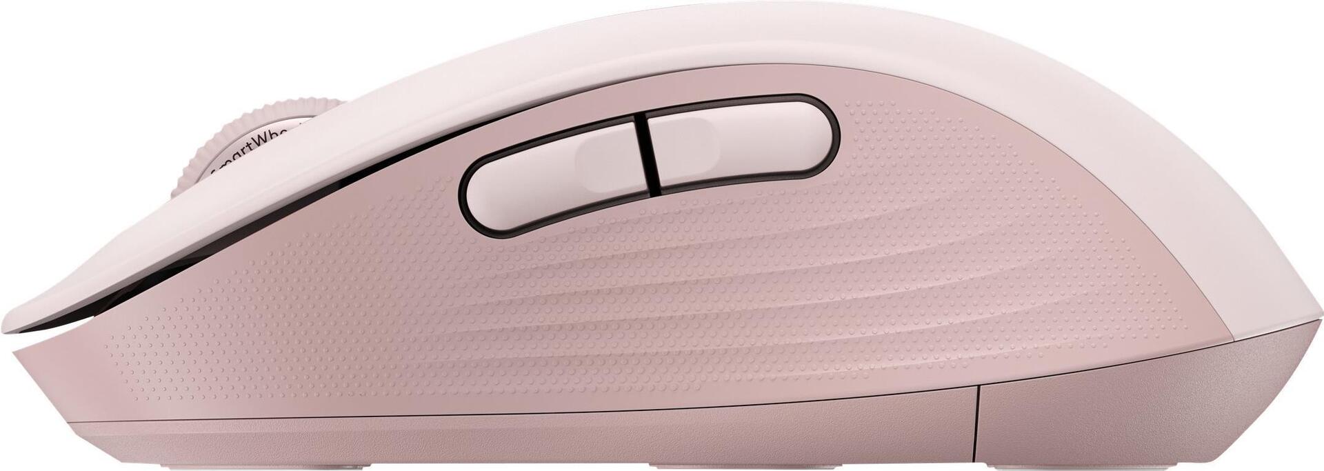 Logitech Signature M650 - Maus - optisch - 5 Tasten - kabellos - 2,4 GHz, Bluetooth - Logitech Logi Bolt USB-Receiver - rosé (910-006254)