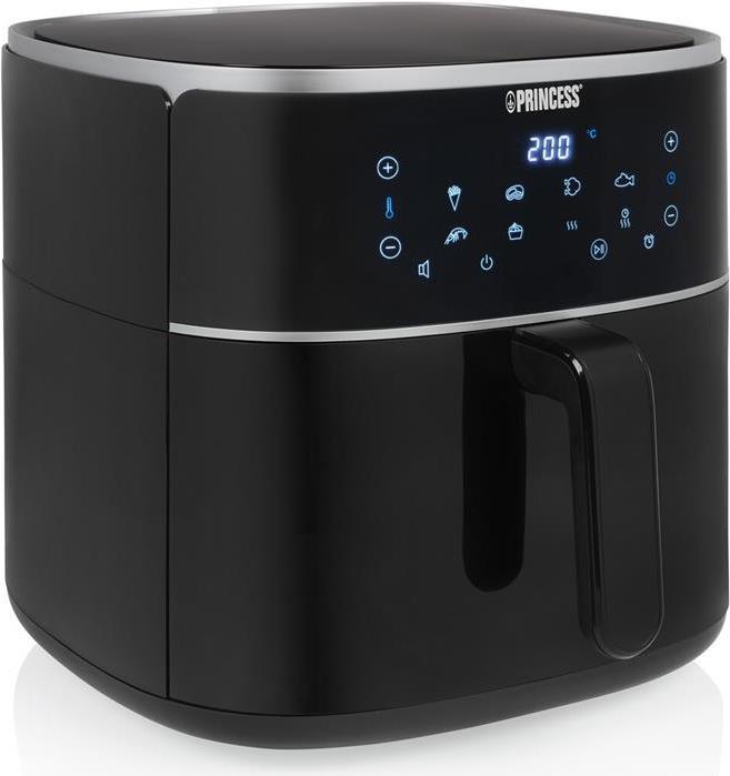 Princess 01.182254.01.001 Digitaler Airfryer 8l - Heißluftfritteuse - 8 l - 200 °C - 8 Person(en) - Einzelbild - Schwarz (01.182254.01.001)
