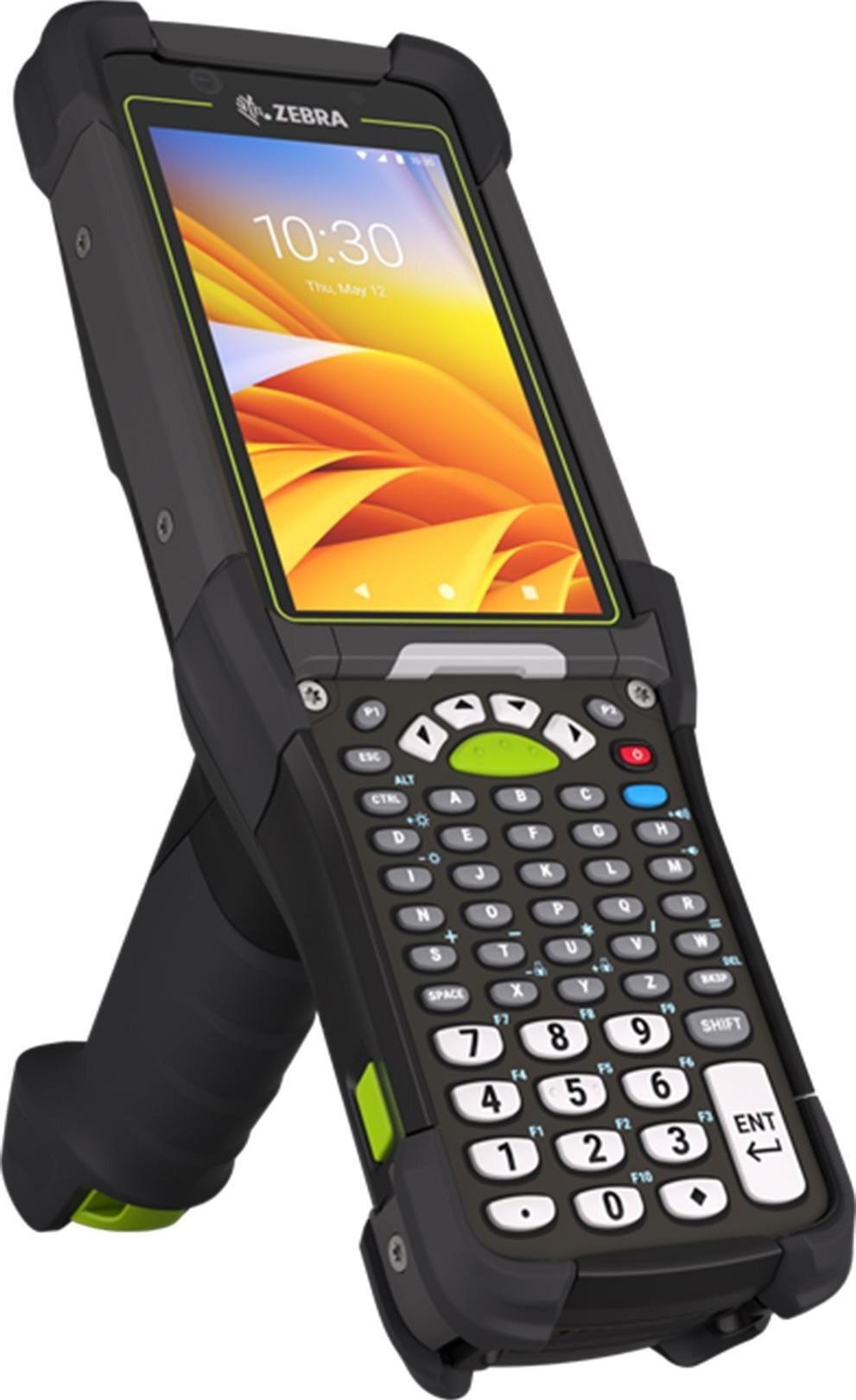 Zebra MC9450, 2D, SE58, Alpha, GPS, Gun, BT, WLAN, 5G, NFC, Android, GMS Mobiles Datenerfassungsgerät, 2D, Imager (SE5800), Bildschirmdiagonale: 10,9cm (4,3), Tastenfeld (Anzahl Tasten 58 keys, alphanumerisch), GPS, Pistolengriff, Vibration, Bluetooth, WL
