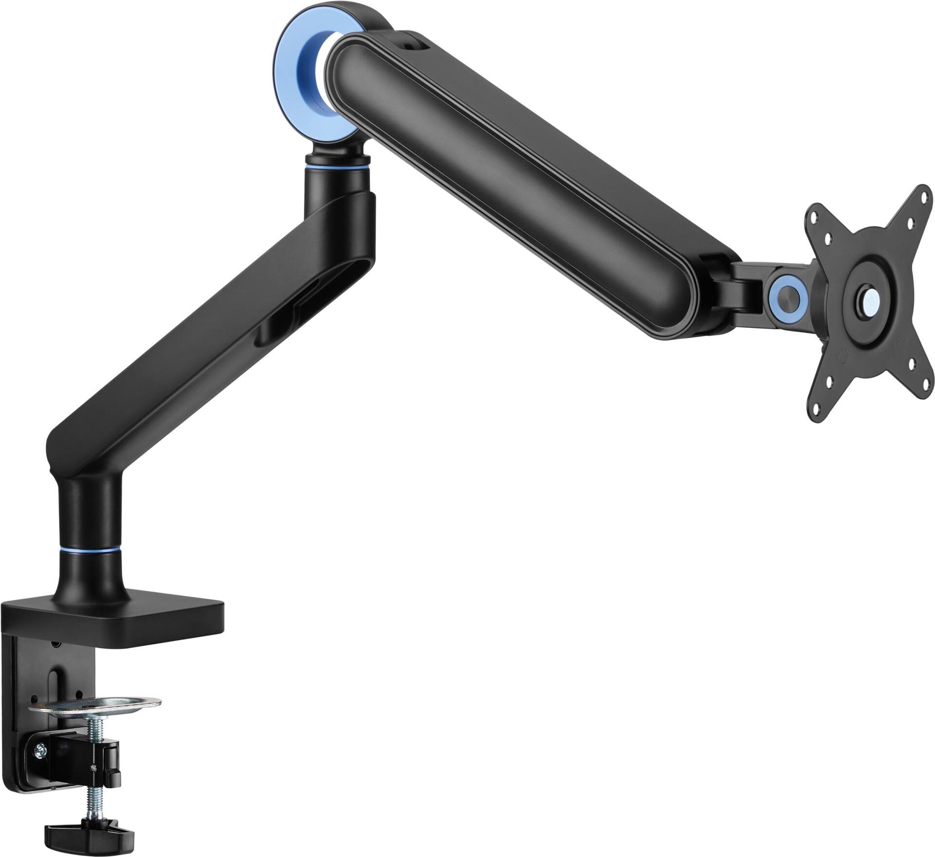 equip Premium - Befestigungskit (Kabeldurchführungsklemme, Schrauben, Klemmhalterung, Tisch-Montagearm) - Gasfeder - für LCD-Display / Curved LCD-Display - Kunststoff, stainless steel, Aluminium - Schwarz - Bildschirmgröße: 43,2-88,9 cm (17-35) - Tischmon