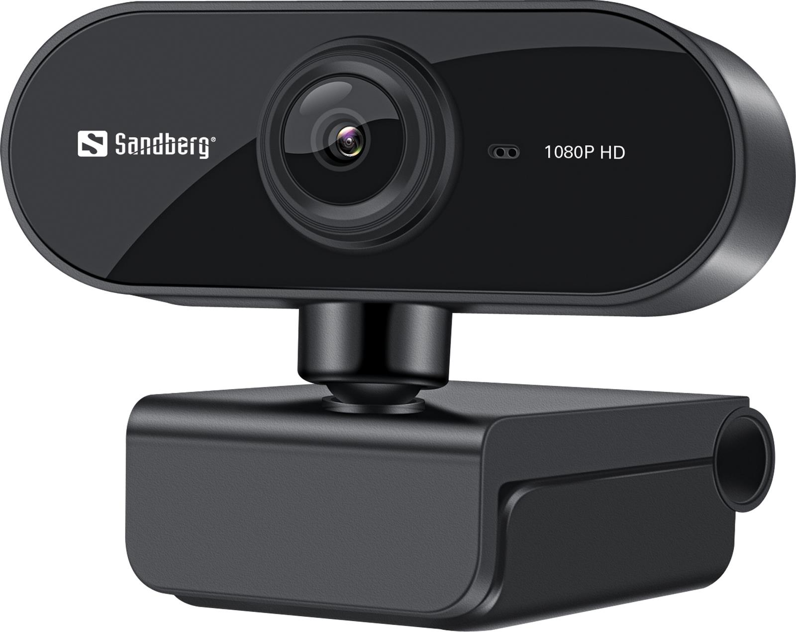 Sandberg USB Webcam Flex - Web-Kamera - Farbe - 2 MP - 1920 x 1080 - 1080p - feste Brennweite - Audio - USB 2.0