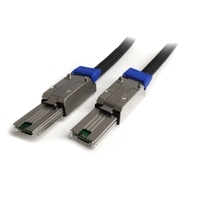 StarTech.com externes Mini SAS Kabel SFF-8088 auf SFF 8088 - Serial Attached SCSI Stecker/Stecker - Externes SAS-Kabel - SAS 6Gbit/s - 4-Lane - 4x Shielded Mini MultiLane SAS (SFF-8088), 26-polig - 4x Shielded Mini MultiLane SAS (SFF-8088), 26-polig - 3,0