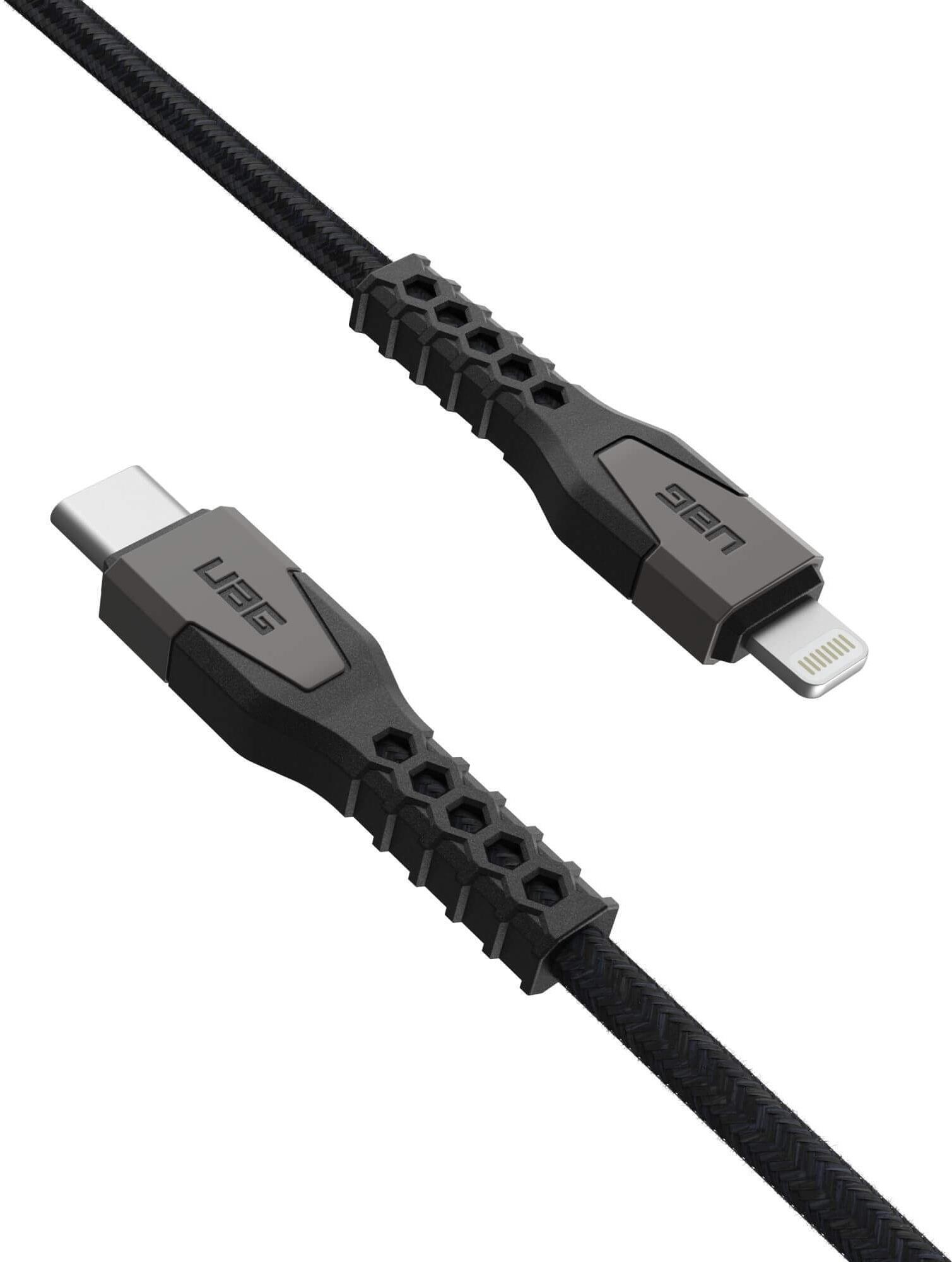 Urban Armor Gear Kevlar - 1,5 m - Lightning - USB C - Männlich - Männlich - Schwarz - Grau (9B4414114030)