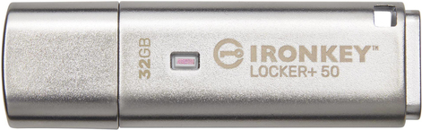 Kingston IronKey Locker+ 50 - USB-Flash-Laufwerk - verschlüsselt - 32GB - USB 3,2 Gen 1 (IKLP50/32GB)