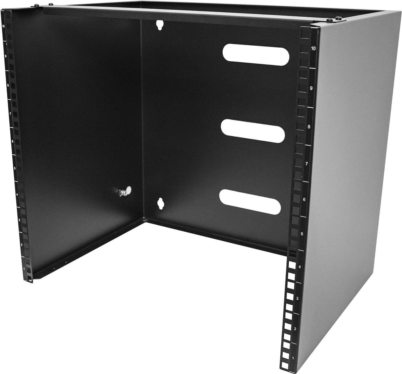 StarTech.com 10U Wall Mount Rack, 48,30cm (19) Wall Mount Network Rack, 35,60cm (14)  Deep (Low Profile), Wall Mounting Patch Panel Bracket for Network Switches, IT Equipment, 77lb (35kg) Capacity - Network Equipment Rack (RACK-10U-14-BRACKET) - Netzgerät