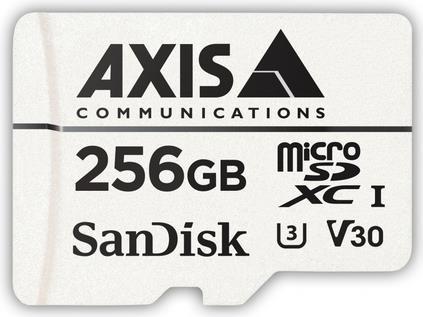 AXIS Surveillance - Flash-Speicherkarte (microSDXC-an-SD-Adapter inbegriffen) - 256 GB - Video Class V30 / UHS Class 3 / Class10 - microSDXC - weiß - für AXIS A8207, M1134, M1135, M1137, P1377, P1378, Q6074, Q6074 50, Q6074 60, Q6075, Q6075 50