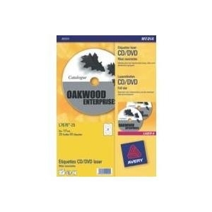 Avery CD/DVD Labels Classic Size - CD/DVD-Etiketten - weiß - 100 Stck. (L6043-100)