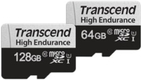 Transcend 350V - Flash-Speicherkarte (SD-Adapter inbegriffen) - 64 GB - UHS-I U1 / Class10 - microSDXC UHS-I