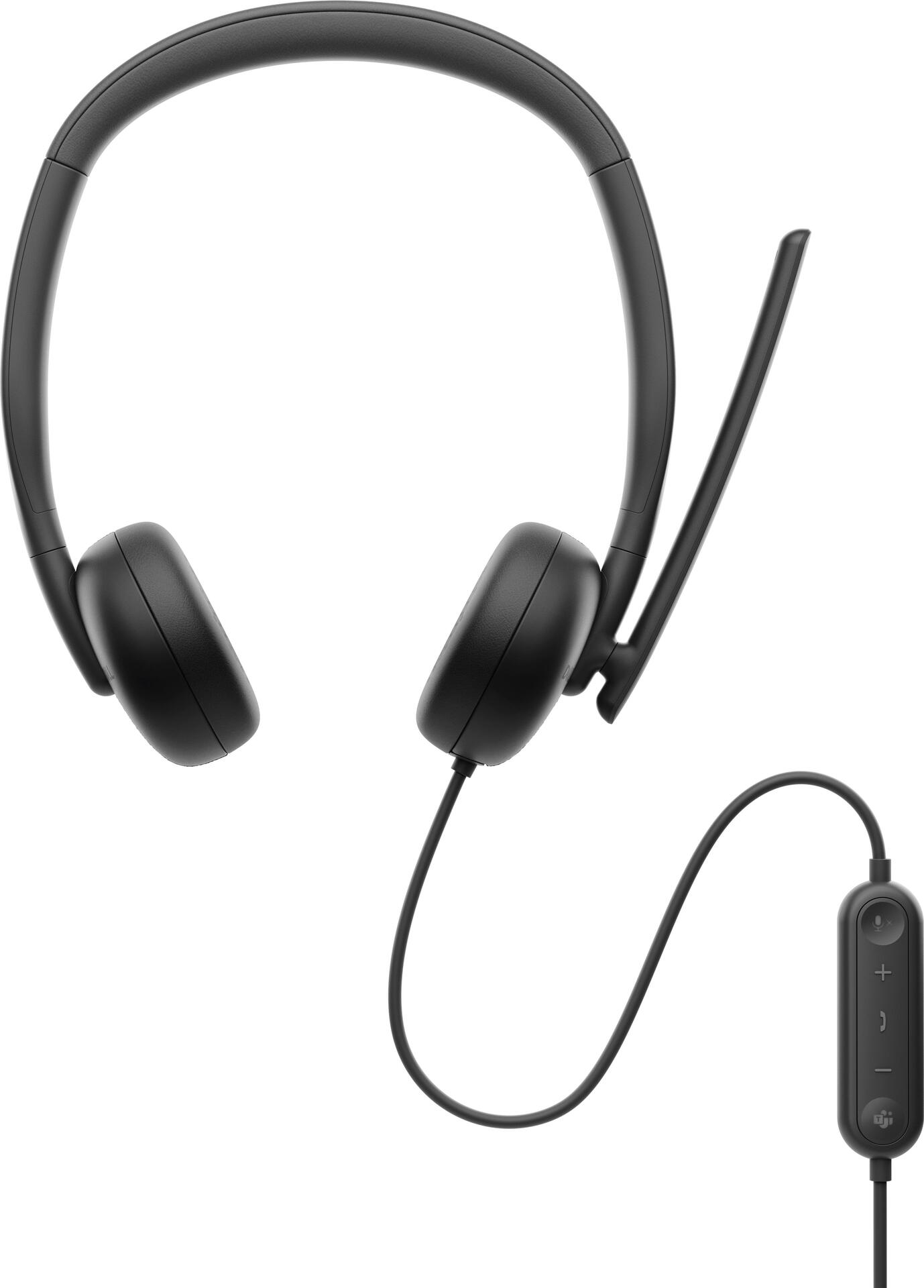 Dell Wired Headset WH3024 - Headset - On-Ear - kabelgebunden - USB-C - Zertifiziert für Microsoft Teams, Zoom Certified (WH3024-DWW)