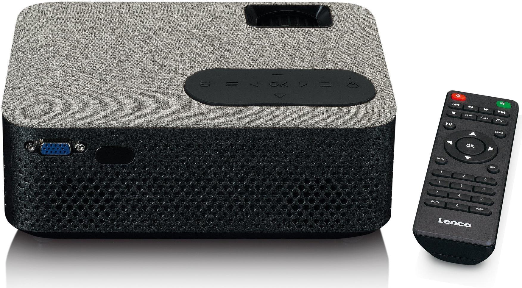 Lenco LPJ-700BKGY Beamer Standard Throw-Projektor LED 1080p (1920x1080) Schwarz (LPJ-700BKGY)