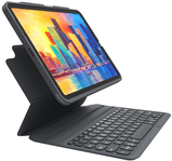 ZAGG Pro Keys - Tastatur und Foliohülle - hintergrundbeleuchtet - Bluetooth - QWERTZ - Deutsch - Schwarz/Grau Tastatur, Schwarz/Grau Gehäuse - für Apple 10.9  iPad Air (4. Generation, 5. Generation) (103407274)