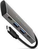 Axagon HMC-4G2 - USB 3.2 Gen 2 (3.1 Gen 2) Type-C - USB 3.2 Gen 2 (3.1 Gen 2) Type-A - USB 3.2 Gen 2 (3.1 Gen 2) Type-C - 10000 Mbit/s - Metall - 0,13 m - Windows 10,Windows 7,Windows 8,Windows 8.1 (HMC-4G2)