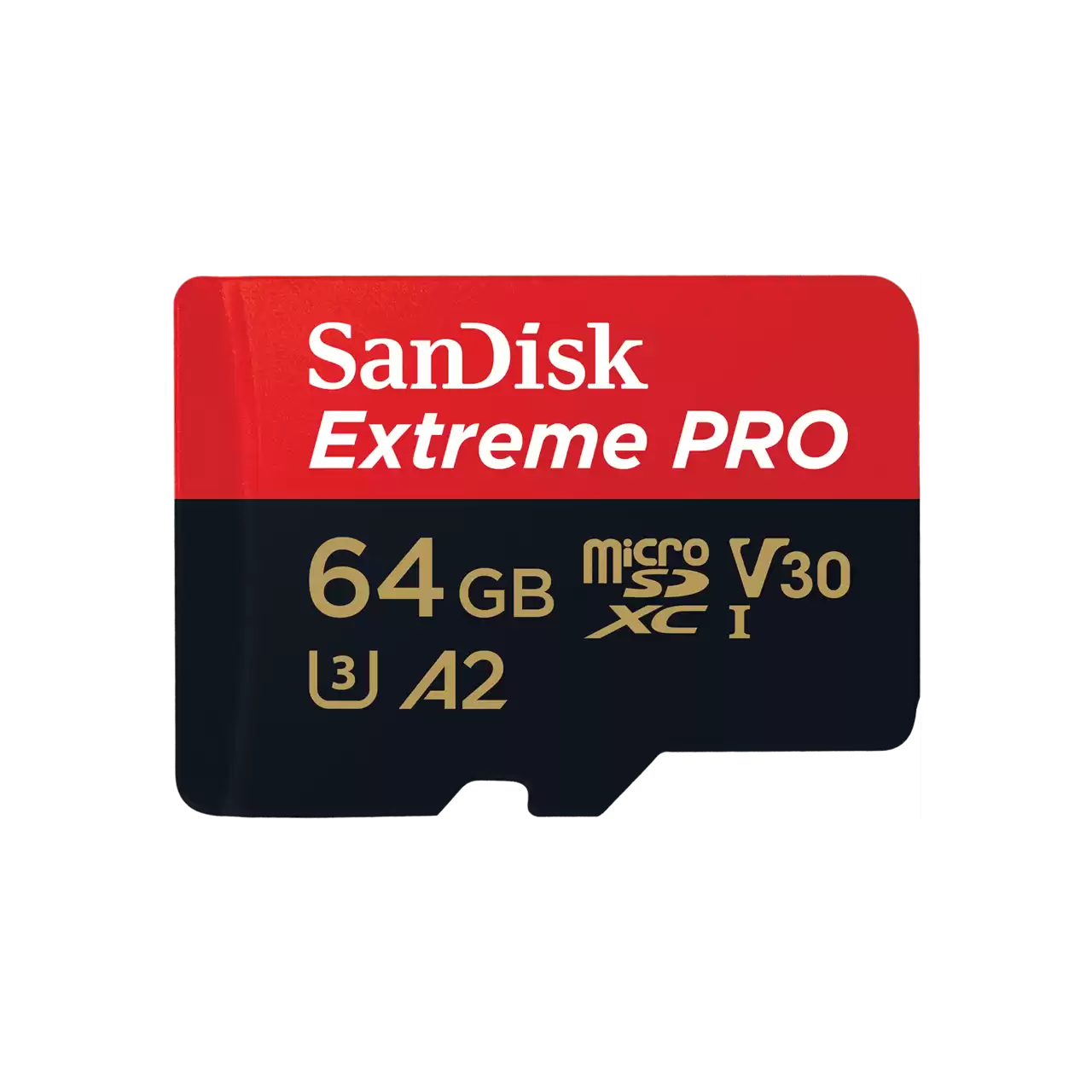 SanDisk Extreme Pro - Flash-Speicherkarte (microSDXC-an-SD-Adapter inbegriffen) - 64GB - A2 / Video Class V30 / UHS-I U3 / Class10 - microSDXC UHS-I (SDSQXCU-064G-GN6MA)