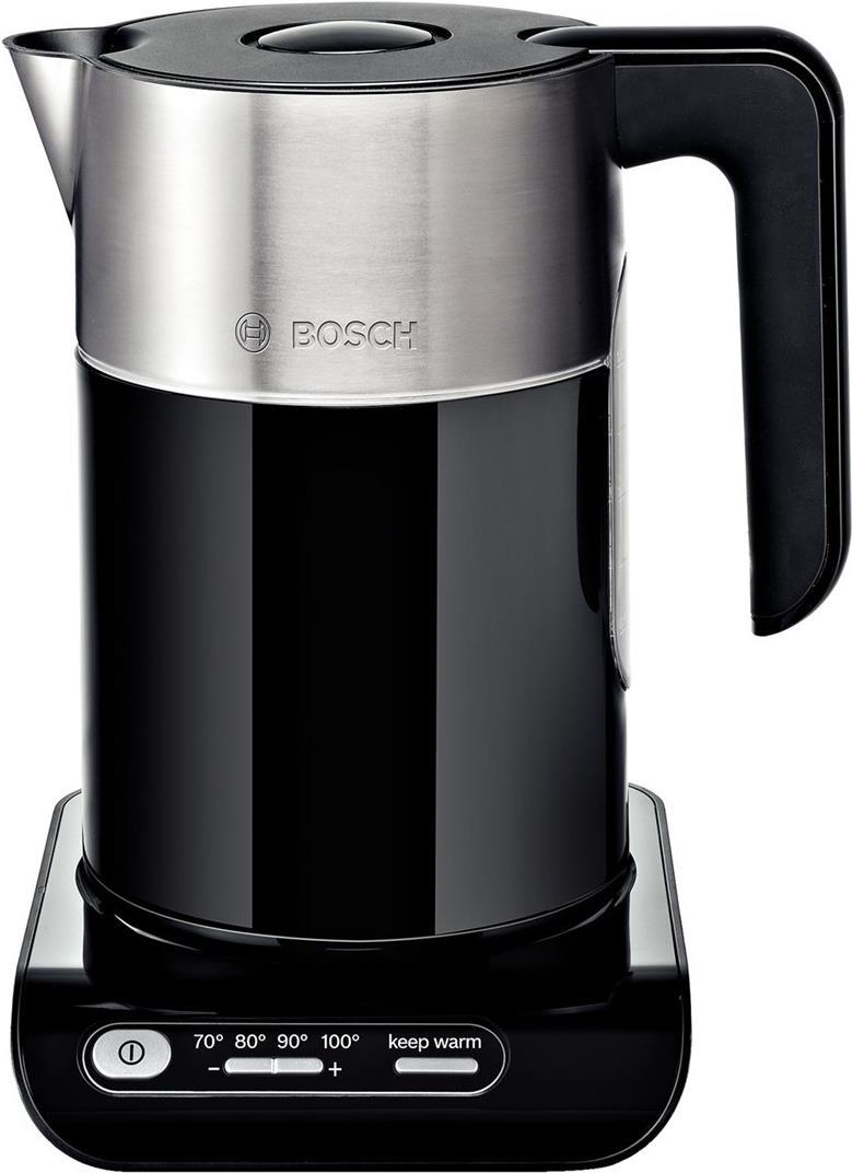 Bosch Styline TWK8613P - Wasserkocher - 1,5 Liter - 2,4 kW - Black/Stainless Steel (TWK8613P)
