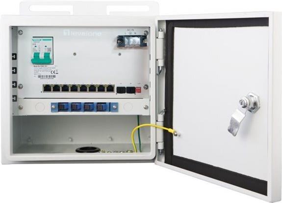 LevelOne Switch 10x GE OSW-1061 8x Outputs 802.3at/af PoE - Switch - Power over Ethernet (OSW-1061)