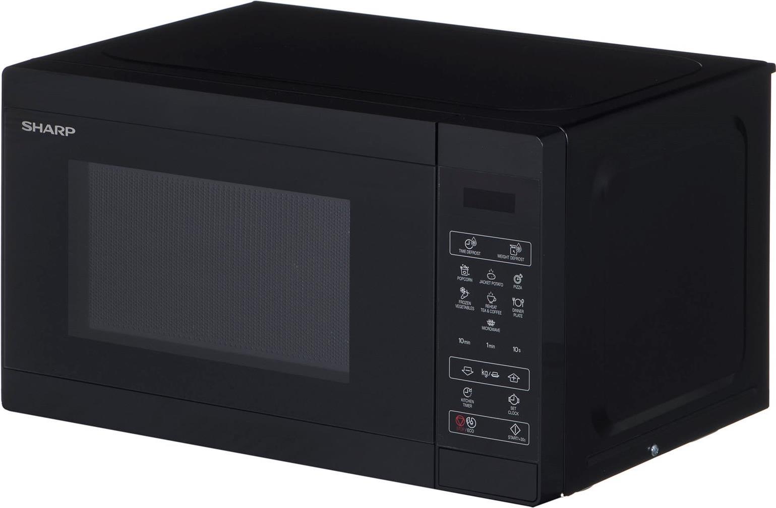 Sharp YC-MS02E-B Mikrowelle Arbeitsplatte Solo-Mikrowelle 20 l 800 W Schwarz (YC-MS02E-B)