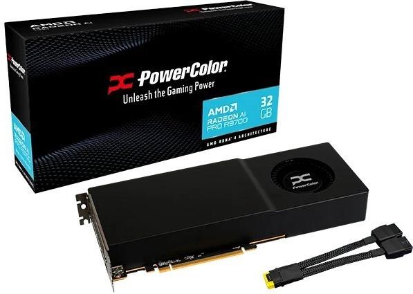 PowerColor Radeon AI PRO R9700 32GB GDDR6 Grafikkarte PCIe 5.0 x16 4x DisplayPort (AI PRO R9700 32G-B)