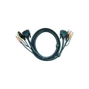 ATEN 2L-7D03UD - Video- / USB- / Audio-Kabel - USB Typ A, 4-polig, Mini-Phone Stereo 3,5 mm, DVI-D (M) - Mini-Phone Stereo 3,5 mm, USB Typ B, 4-polig, DVI-D (M) - 3 m (2L-7D03UD)