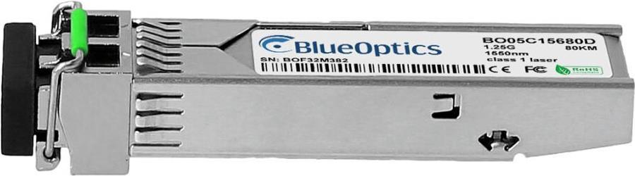 Kompatibler Sundray OM-SFP-Gigabit-Single-mode-80 BlueOptics BO05C15680D SFP Transceiver, LC-Duplex, 1000BASE-ZX, Singlemode Fiber, 1550nm, 80KM, DDM, 0°C/+70°C (OM-SFP-Gigabit-Single-mode-80-BO)