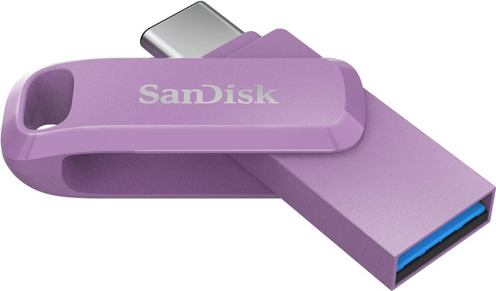 SanDisk Ultra Dual Drive Go - USB-Flash-Laufwerk - 1TB - USB 3,2 Gen 1 / USB-C - Lavendel (SDDDC3-1T00-G46L)