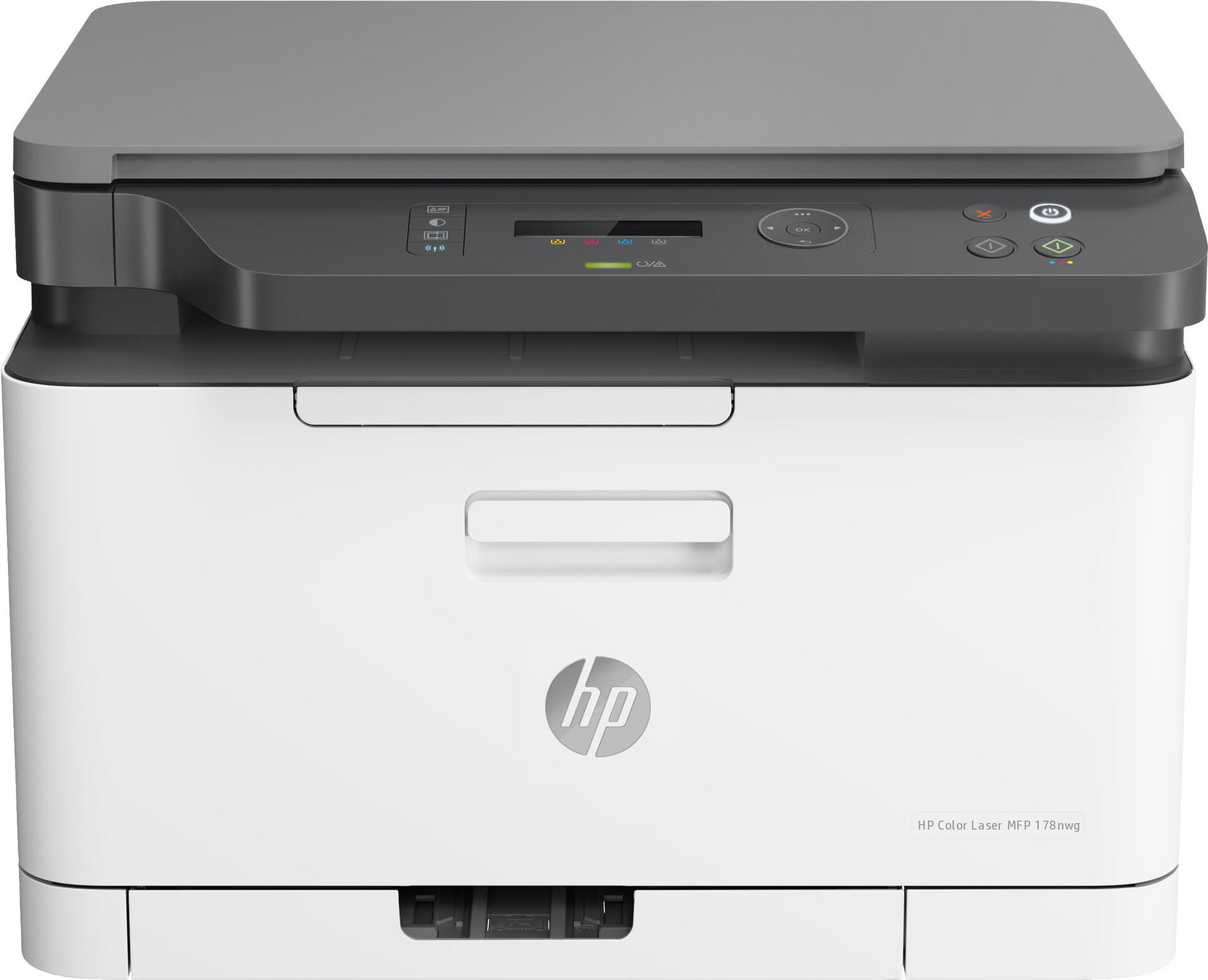 HP Inc HP Color Laser MFP 178nw - Multifunktionsdrucker - Farbe - Laser - Legal (216 x 356 mm)/A4 (210 x 297 mm) (Original) - A4/Legal (Medien) - bis zu 18 Seiten/Min. (Kopieren) - bis zu 18 Seiten/Min. (Drucken) - 150 Blatt - USB 2.0, LAN, Wi-Fi(n) (4ZB9