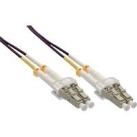 InLine - Patch-Kabel - LC Multi-Mode (M) - LC Multi-Mode (M) - 7,5m - Glasfaser - 50/125 Mikrometer - OM4 - halogenfrei - Violett (88547P)