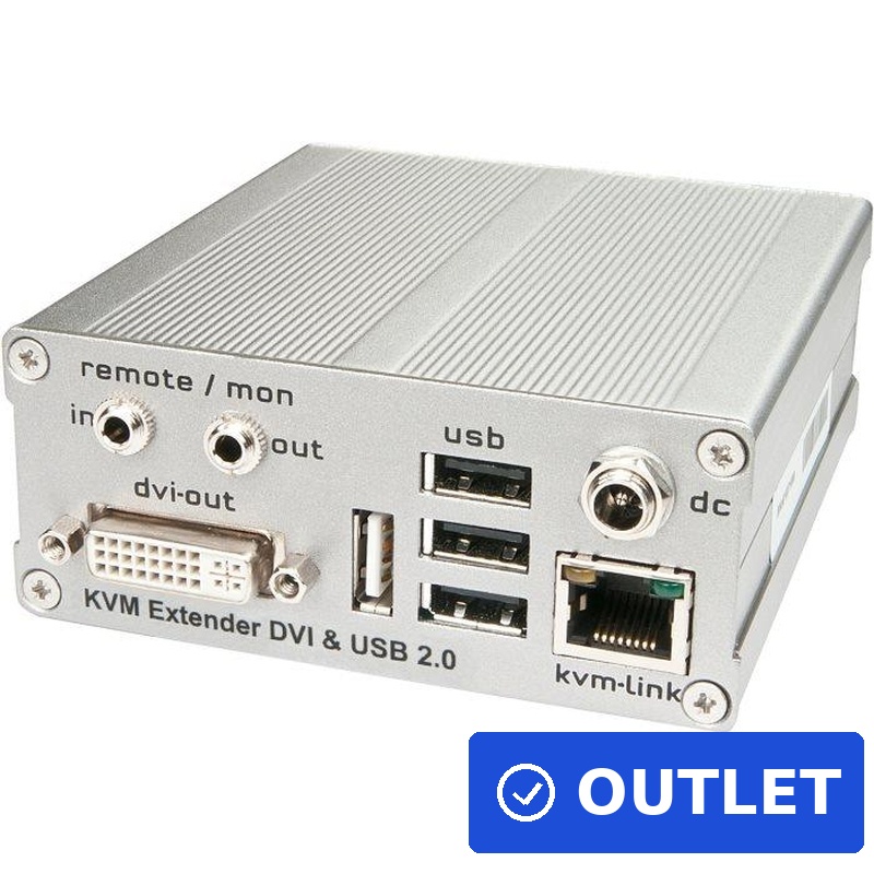 LINDY KVM Extender DVI & USB2.0 without Mass Storage Receiver Unit - KVM-/USB-Extender - USB - bis zu 130 m (39211) - Sonderposten