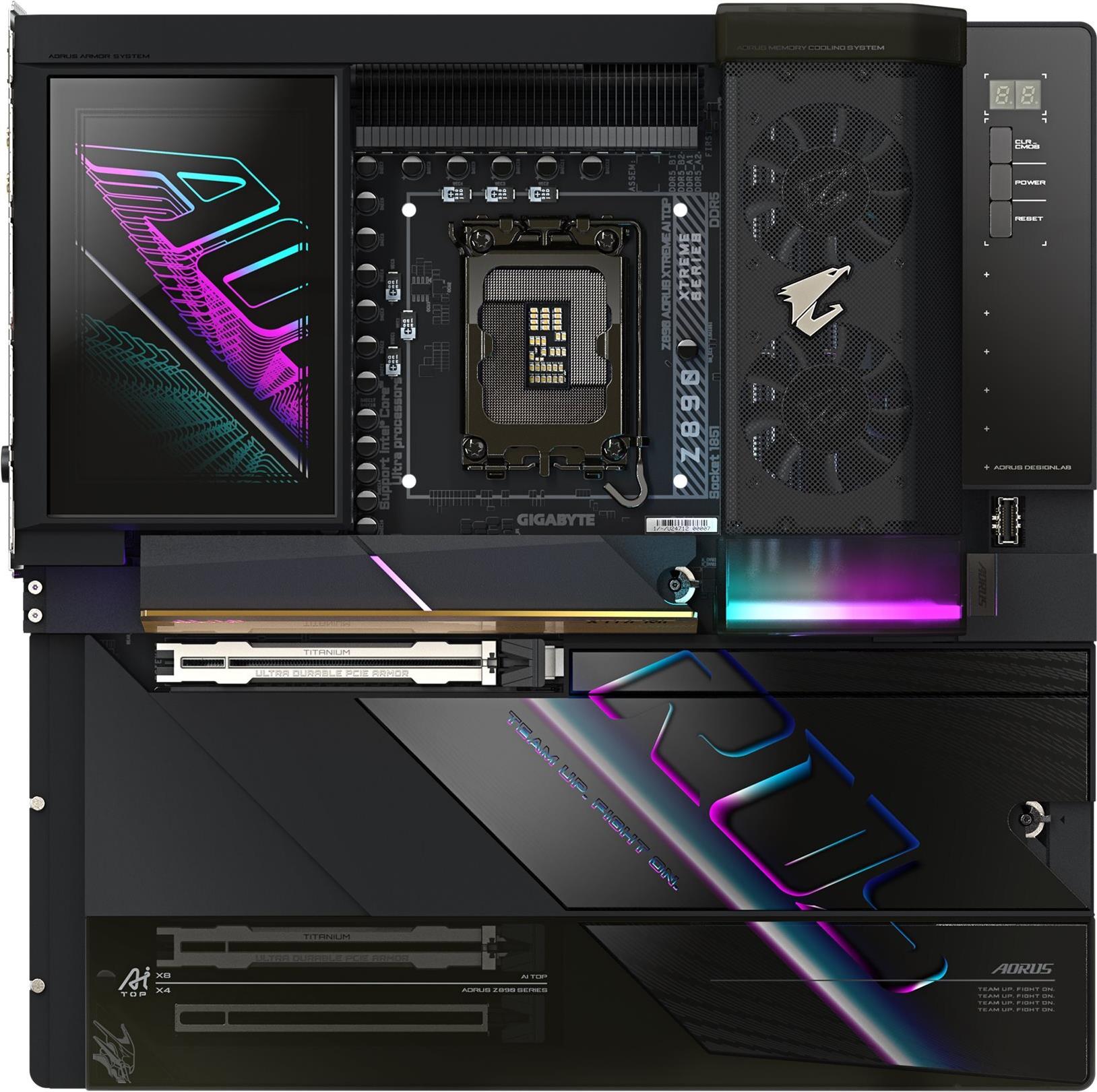 Gigabyte AORUS Z890 A XTREME AI TOP E-ATX Mainboard LGA1851 Z890 Wi-Fi 7 Thunderbolt 5 (Z890 A XTREME AI TOP)