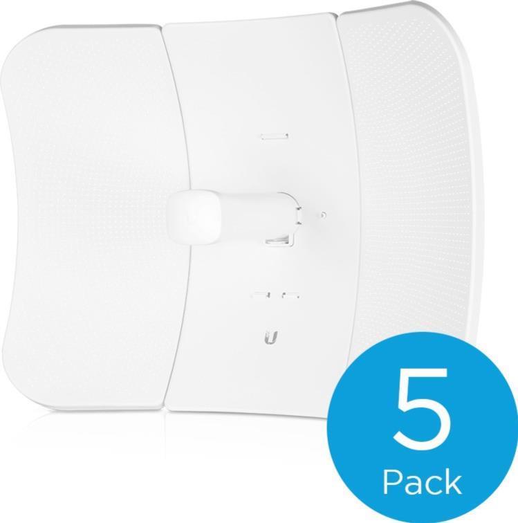 Ubiquiti 5 GHz LiteBeam ac Long-Range CPE, 26 dBi, mit Dedicated MGMT Radio, 5er-Pack AirMax® (LBE-5AC-LR-5)