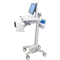 Ergotron StyleView EMR Cart with LCD Pivot - Wagen für LCD-Display/Tastatur/Maus/CPU/Notebook/Barcodescanner - Kunststoff, Aluminium, verzinker Stahl - Grau, weiß, Polished Aluminum - Bildschirmgröße: bis zu 55,9 cm (bis zu 55,90cm (22) ) - Montageschnitt