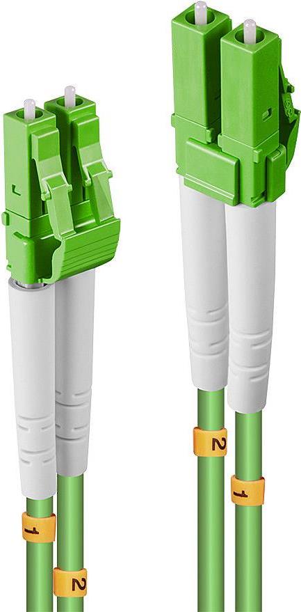 Lindy - Patch-Kabel - LC Multi-Mode (M) bis LC Multi-Mode (M) - 20,0m - 4 mm - Glasfaser - 50/125 Mikrometer - OM5 - halogenfrei, rund - hellgrün (46316)