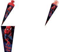 ROTH Motiv-Schultüte Marvel Spiderman, eckig, 850 mm Lizenz-Schultüte, Tüllverschluss und Spezialborte, - 1 Stück (678893)