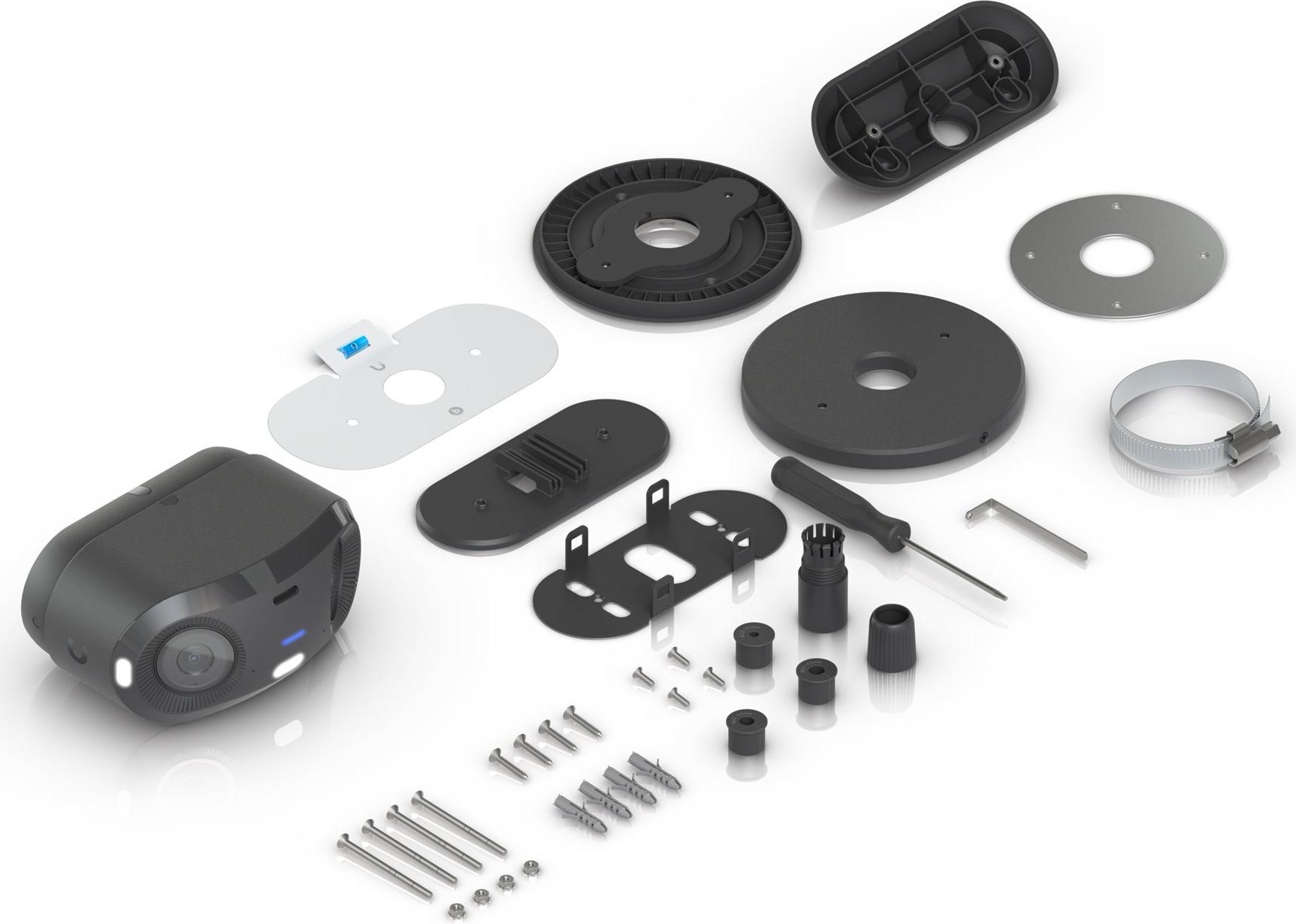 Innen-/Außen-Dual-Sensor-Kamera mit 16MP 20 FPS PoE+ Kamera, mit Multi-TOPS AI Engine und Panoramaabdeckung von 180° - schwarz (UVC-G6-180-B)