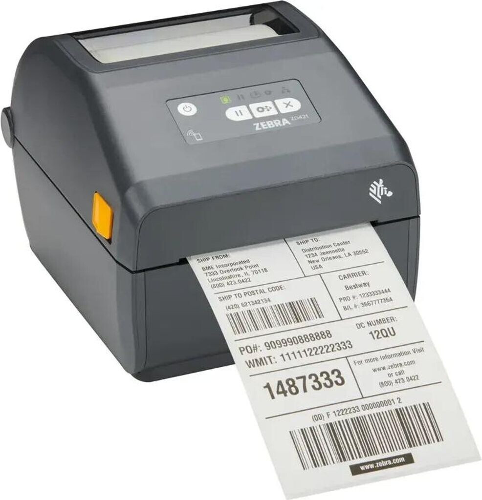 Zebra ZD421d Etikettendrucker 300 dpi Thermodirekt USB Ethernet Bluetooth grau