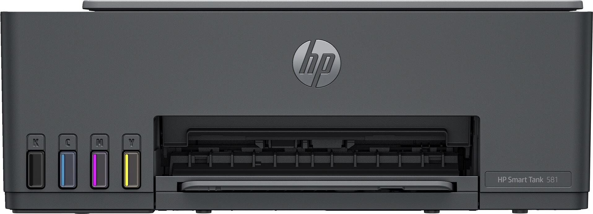 HP Smart Tank 581 All-in-One Printer, Home and home office, Print, copy, scan, Wireless, High-volume printer tank, Print from phone or tablet, Scan to PDF (4A8D4A)