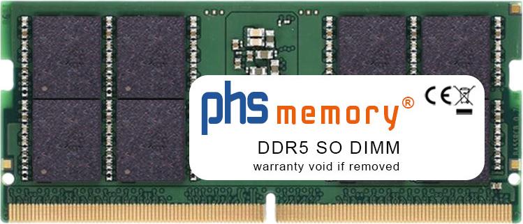 PHS-memory 32GB RAM Speicher kompatibel mit Captiva Gaming R10-3080 DDR5 SO DIMM 5600MHz PC5-44800S (SP625106)