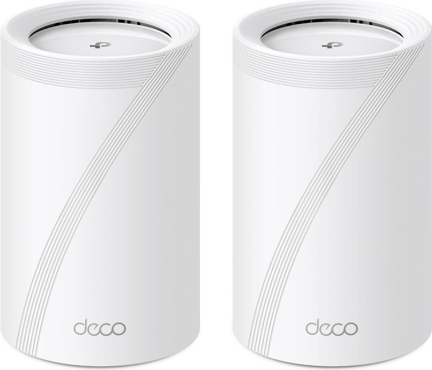 TP-Link Deco BE65. Produktfarbe: Weiß, Antennentyp: Intern, Produkttyp: Mesh-System. WLAN-Band: Tri-Band (2,4 GHz/5 GHz/6 GHz), Top WLAN-Standard: Wi-Fi 7 (802.11be), WLAN Datentransferrate (max.): 11000 Mbit/s. Virtueller Assistent: Amazon Alexa & Google