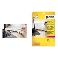 AVERY Zweckform Kabel-Etiketten, 60 x 40 mm, weiß, Laser Polyester-Folie, für Laser, Colour Laser und Kopierer (L7950-20)