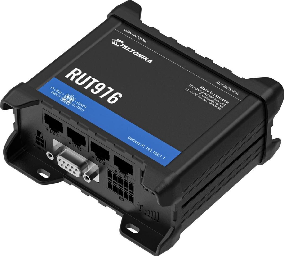 Teltonika Industrie RedCap 5G Dual SIM Router, mit Ethernet, I/O, GNSS, RS485/232 RUT Router (RUT976)