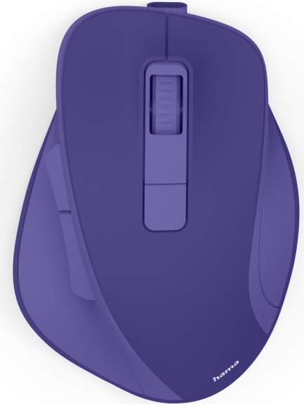 Hama Funkmaus WM-500 ergonomisch ohne Klickgeräusch Akku Blau - 1.600 dpi - Optisch (00173083)