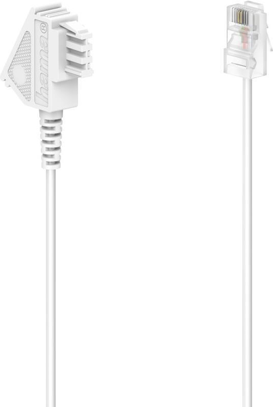 Hama DSL-Box-Kabel, TAE-F-Stecker - Modular-Stecker 8p2c, 10 m, Weiß (00201120)